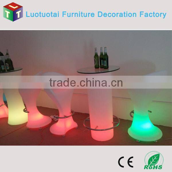 luminous battery operated RGBW color change led bar stool/chair