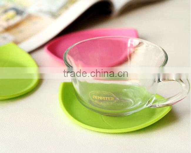 Leaf Design Food Grade Silicone Coffee Cup Coaster