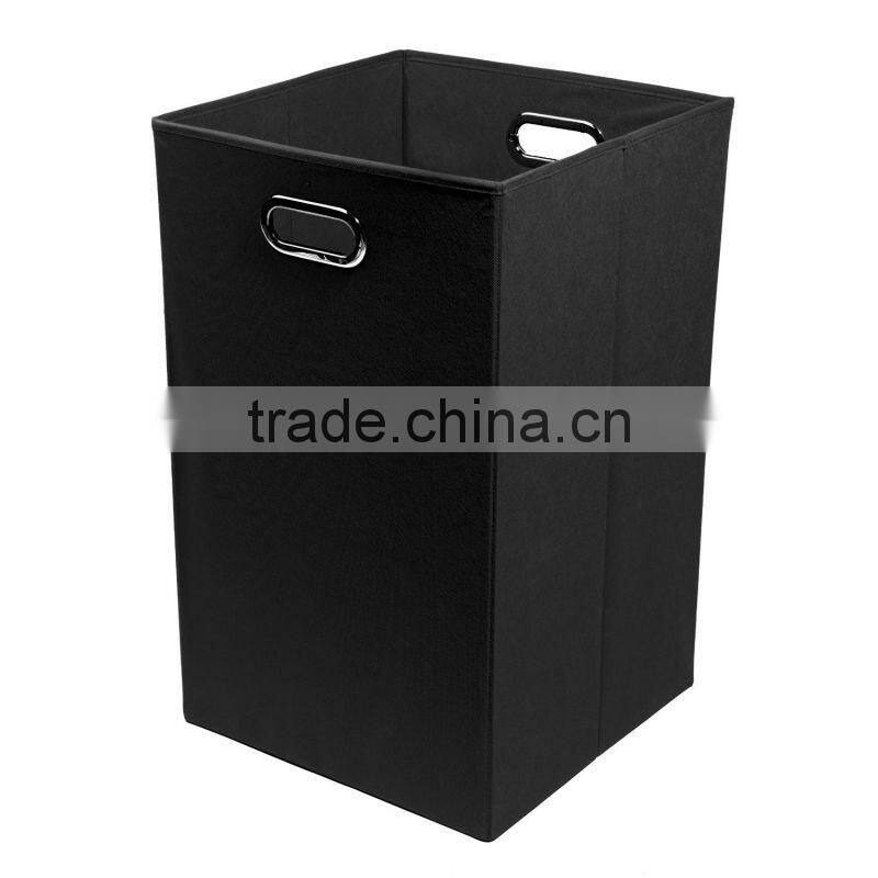 Smarty Pants Folding Laundry Basket, Solid Black