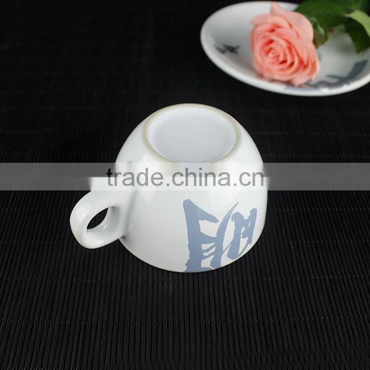 China supplier new premium custom wholesale ceramic coffee cup espresso saucer