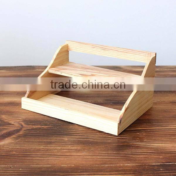 Balcony Multi-Storey Pine Wood Mini Flower Racks, Solid Wood Plant Shelf Convenient To Use