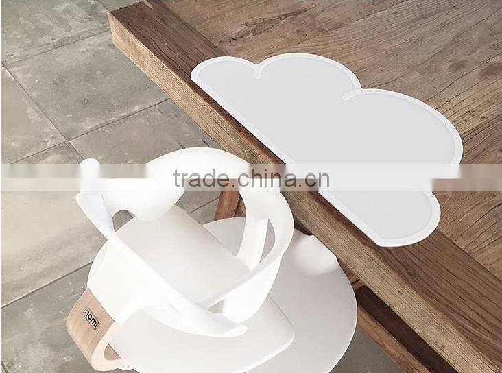 4727cm Waterproof Silicone Placemat Bar Mat Baby Kids Cloud Shaped Plate Mat Table Mat Set Home Kitchen Pads