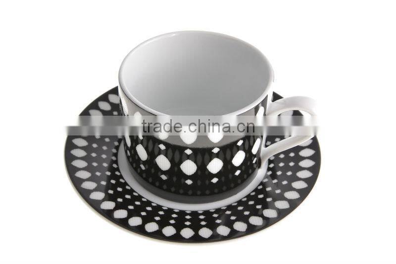 Fine Porcelain Modern Black And White Dotted Pattern Teapot Set WS1059-CF021-231T