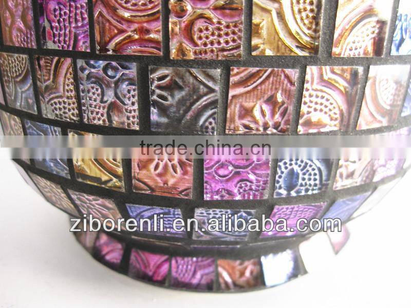 Wedding Favors Unique Home Ornament Antique Purple Shaped Tall Mosaic Decorative Vases