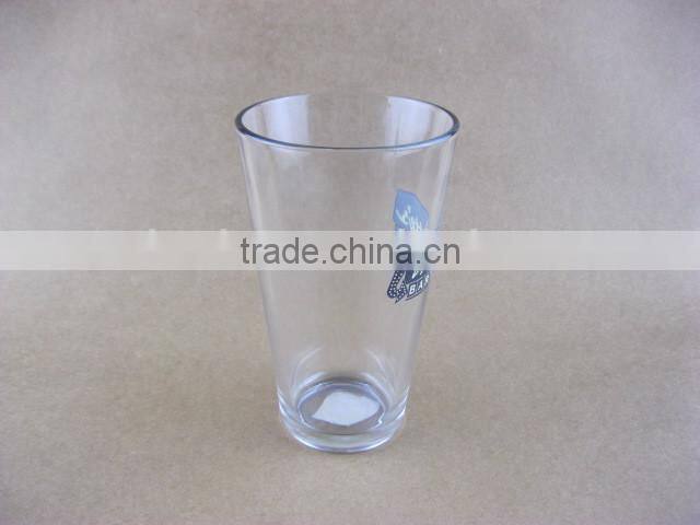 blue 16oz mirrored glass tumbler/glassware