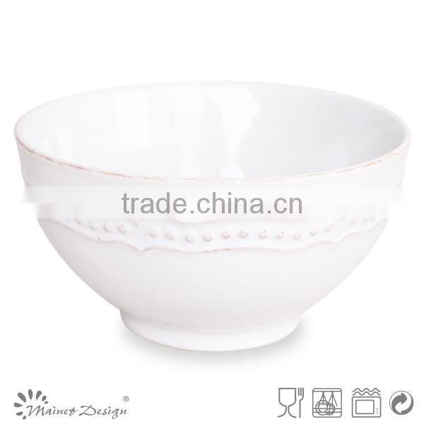 ceramic white cheap hotel used rice bowl