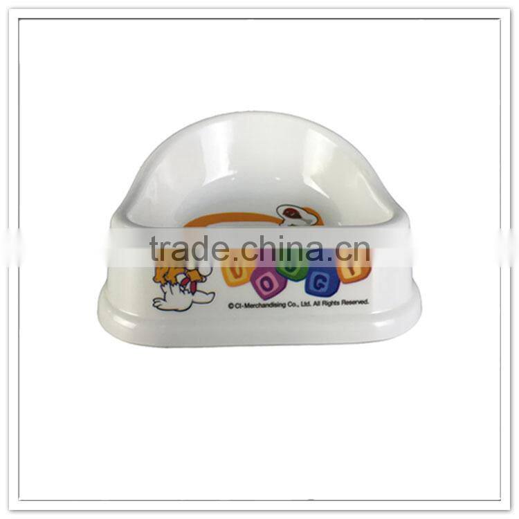 Printing plastic melamine dog food bowl, plastic pet dog bowl