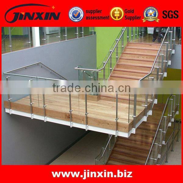 Stainless steel balustrades handrails and wood balcony balustrade