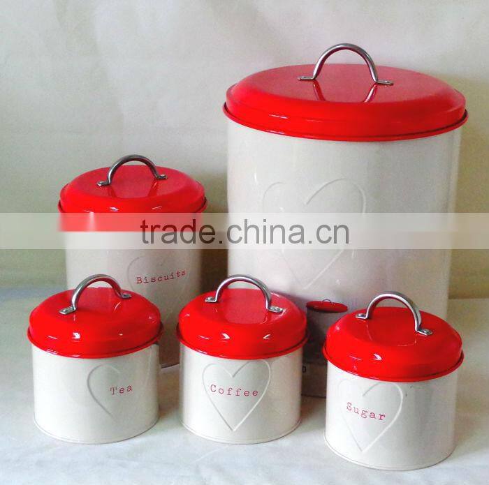 storage canister for biscuit sugar coffee tea