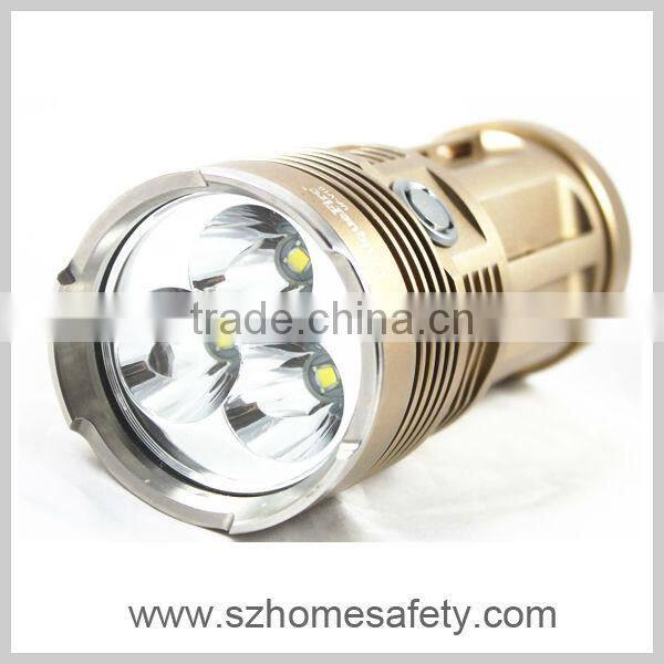 Shenzhen UniqueFire Cree XM-L T6 Golden Emergency and Outdoor LED Flashlight (4X18650)