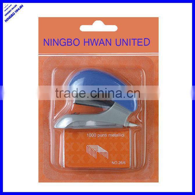 Easy taking cheap plastic mini stapler set