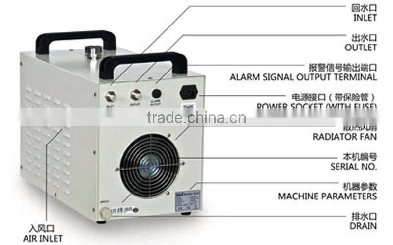 CW-3000DG industrial water chiller thermolysis type chiller AC110V 50Hz 50W per Celsius Degree for glass laser tube