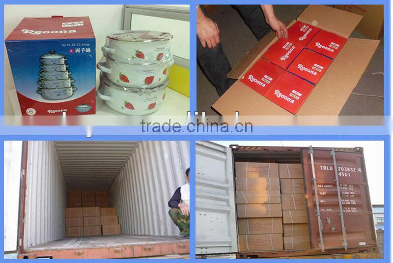 676EDB 6pcs set enamel cookware enamel casserole