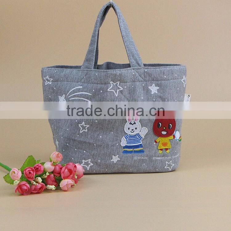 China Blue color cotton handled shopping bag manufacture
