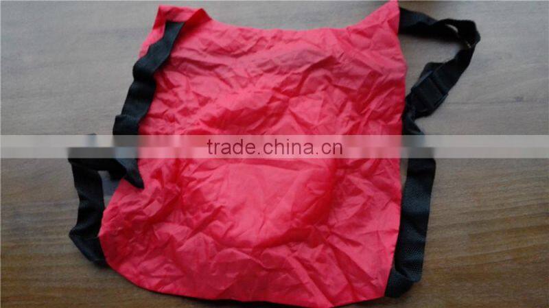 Customized shape design foldable packaging backpack outdoor folding cinch rucksack