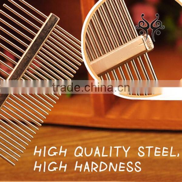 2017 Newest style Double wooden handle steel comb
