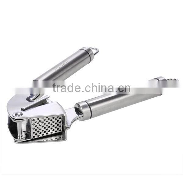The Finest Quality Stainless Steel Garlic Press Mincer Peeler Brush Crusher Set