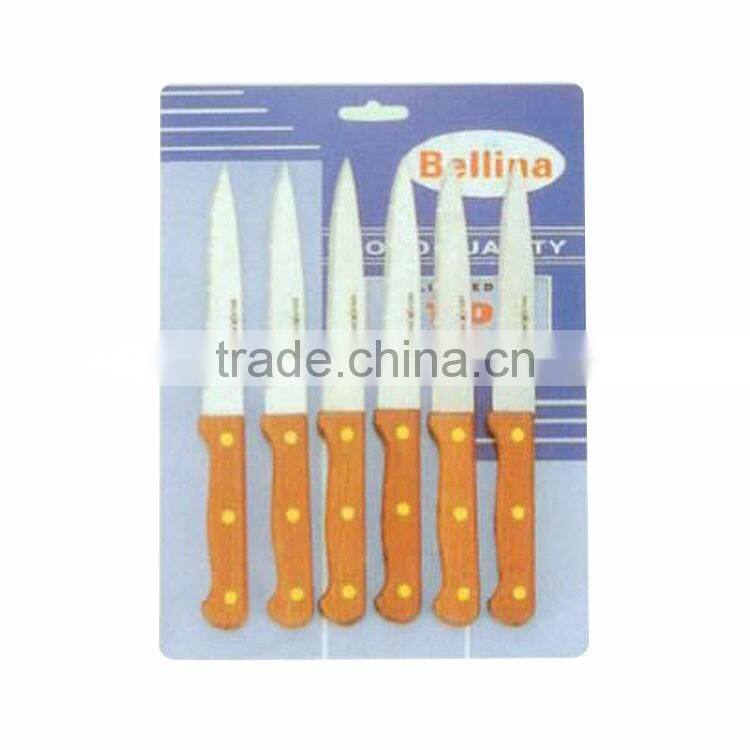 Dinnerware stainless steel steak knife & fork set for 6 people