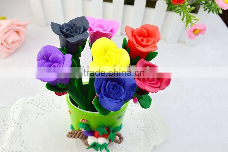 Hot Selling Flower Polymer Clay Pen Wholesale Can Custom Logo Promotional Ballpoint Pen Cheap Polymer Clay Pen