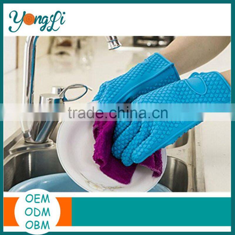 Amazon Hot Wholesale High Temperature Heat Resistant Non-stick BBQ Oven Baking Silicon Gloves