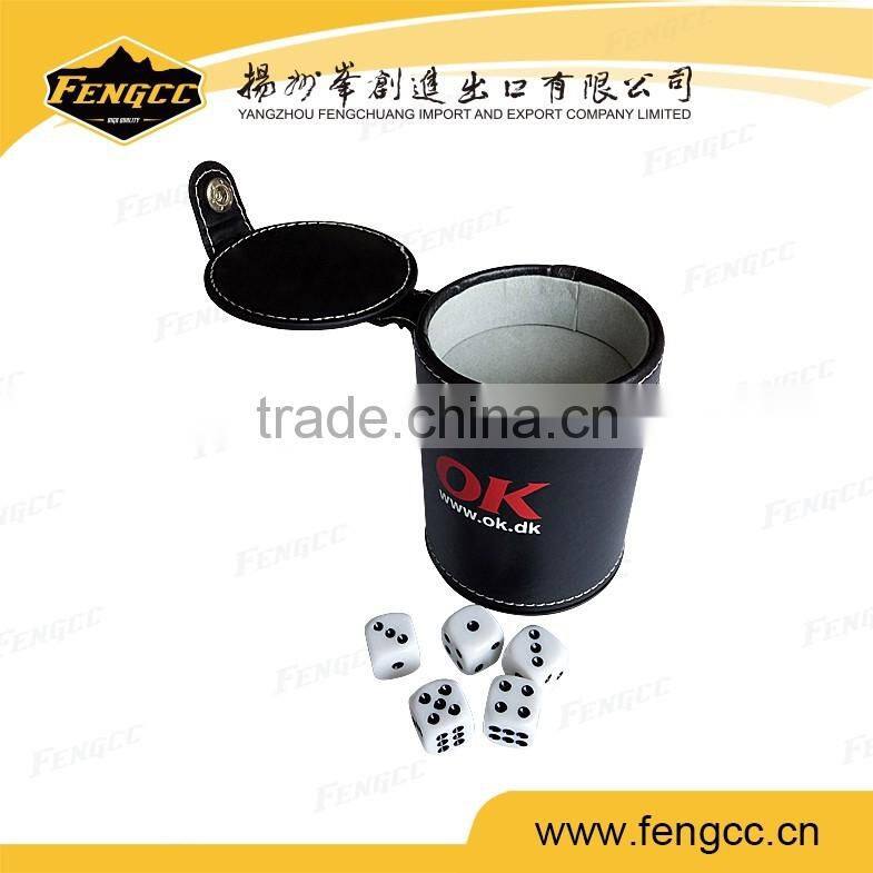 Hot sale Professional Black PU Dice Boxs