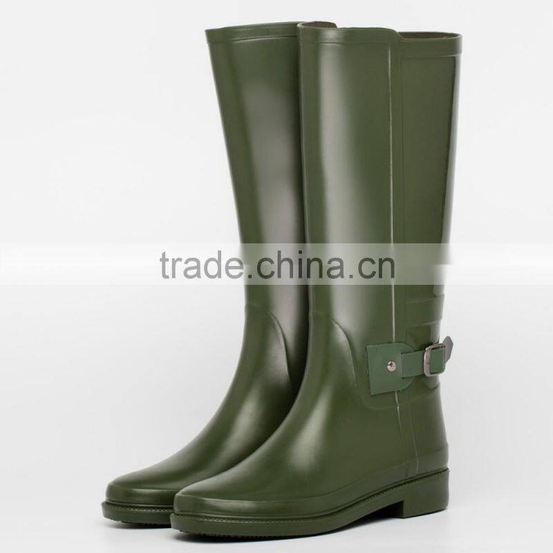 new style front matt back shinny slim women fashion wellington rain boots