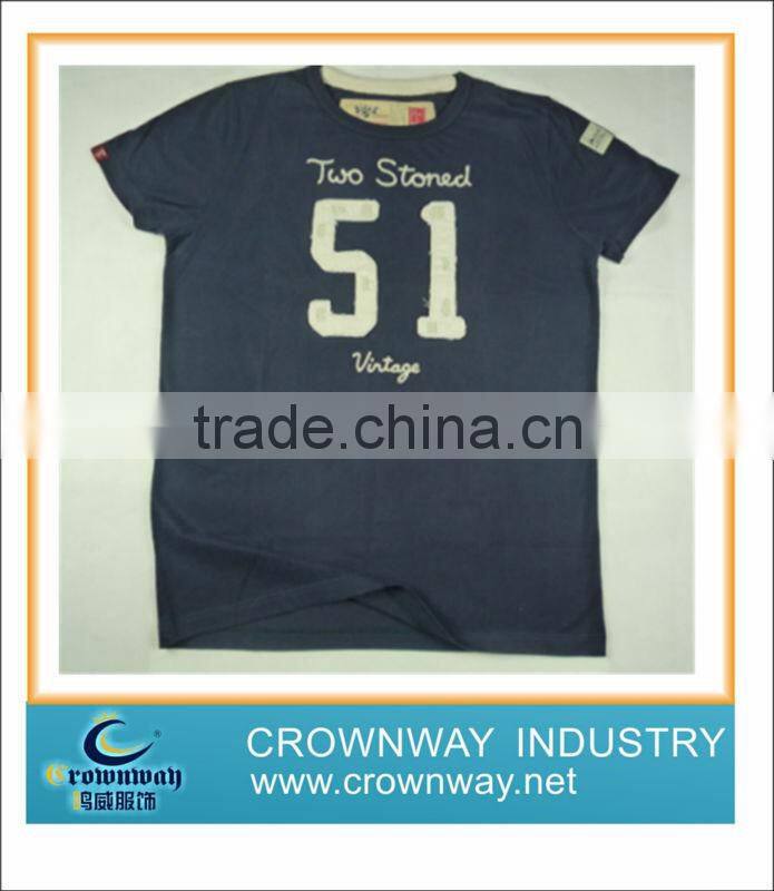 Vintage Applique Embroidery T shirt for Men