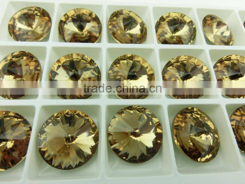 Garment Rhinestones Bead Crystal Button For Dress Sew On Round Glass Stone