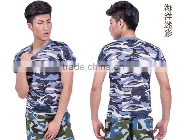 100% polyester o-neck t-shirt wholesale with all over sublimation, camouflage t-shirt wholesale
