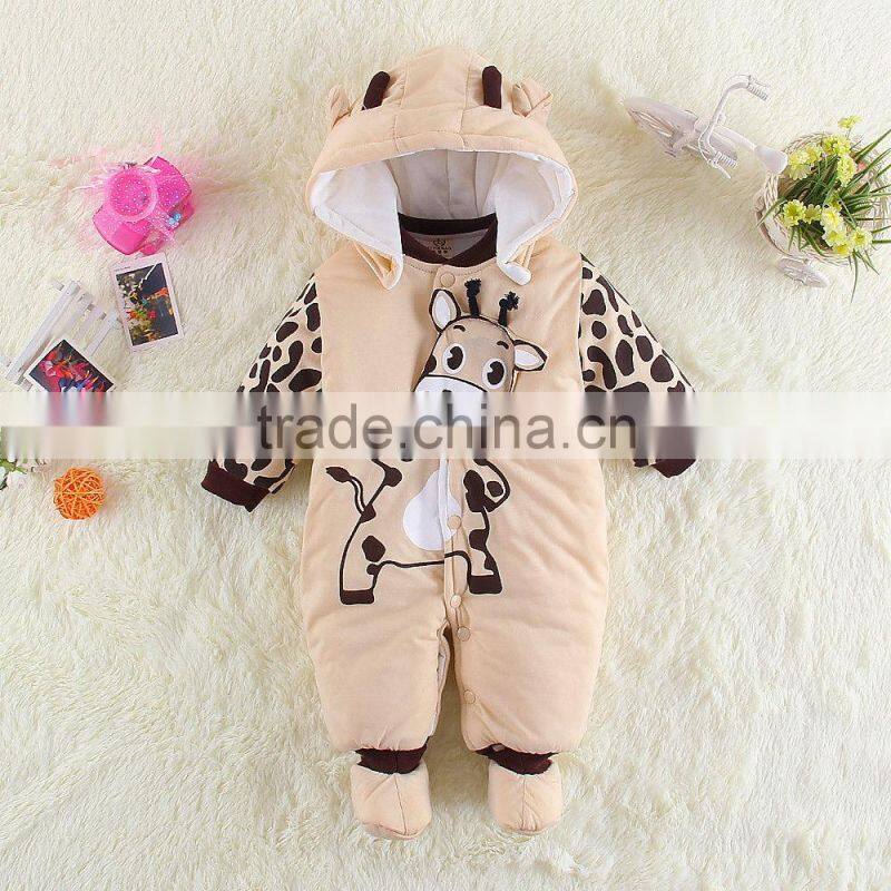 Custom design kids clothes wholesale fashion infant Newborn jumpsuit baby clothes winter kid Clothing baby animal romper