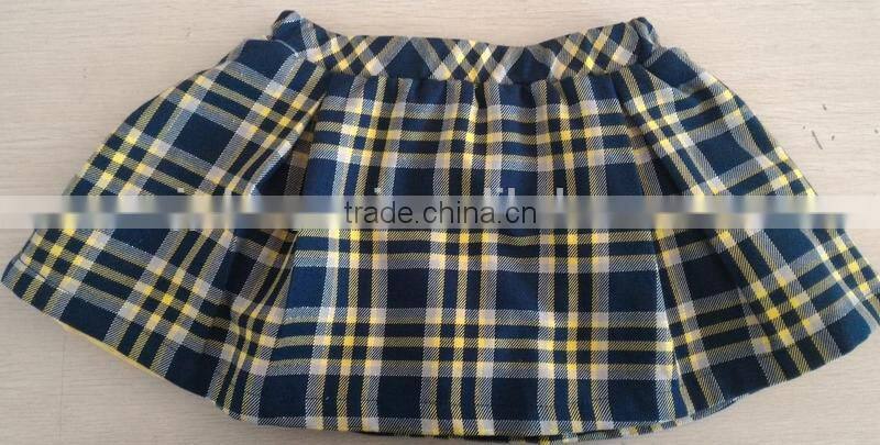 cool baby girl woven plaids short skirt for summer