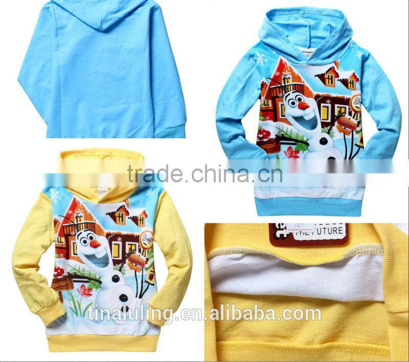 100% cotton baby boys cartoon hoodies children sweatshirts baby pullover for 2-8years