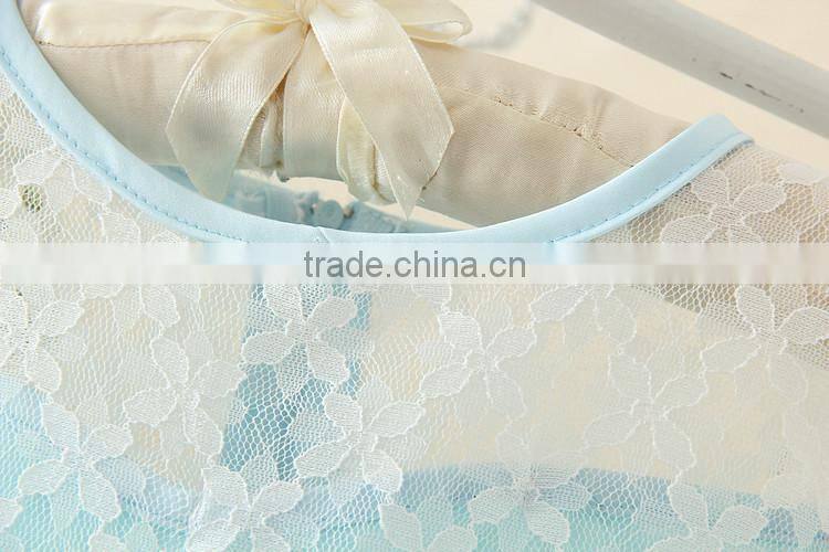 Hot selling cotton chiffon baby girl summer dress beautiful chinese dresses for children kid dresses blue