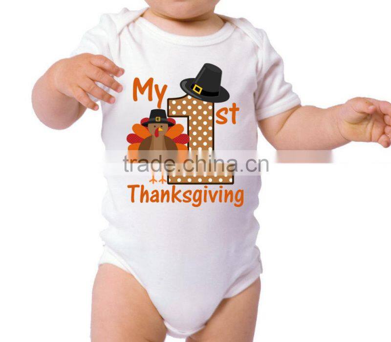 My 1st Thanksgiving Shirt, Newborn Baby's First Thanksgiving Outfit,Baby Turkey Halloween Costume