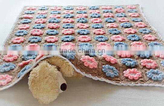 2017 New Fashion wholesale handmade crochet baby blanket