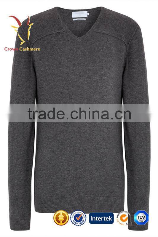 Custom Fashion Popular Mens Neck Cashmere Wool Sweater