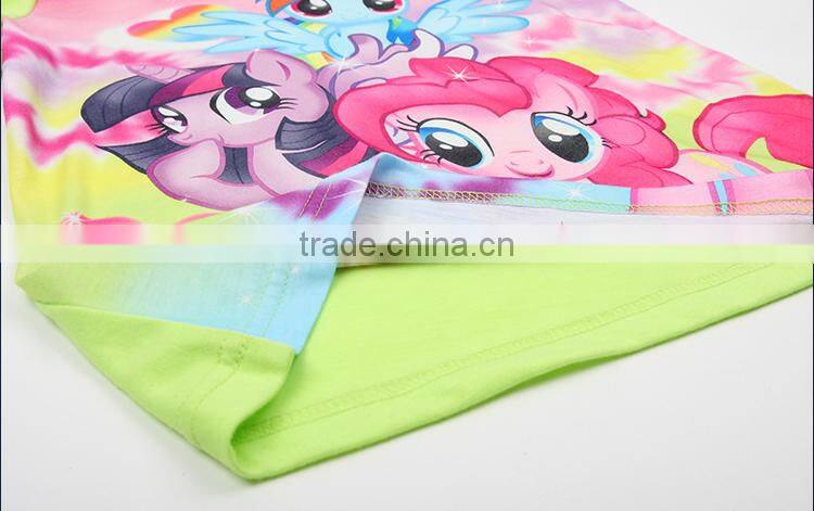 Summer 2pcs kids yellow green color pajamas,sleepwear