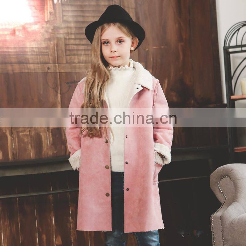 S60717B New Arrivals Fashion Lamb Wool Thick Warm Kids Clothes Cotton Children's Outwear Clothing