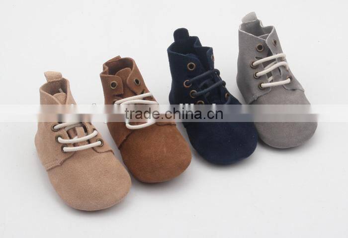 Fancy popular soft sole handmade leather baby boots