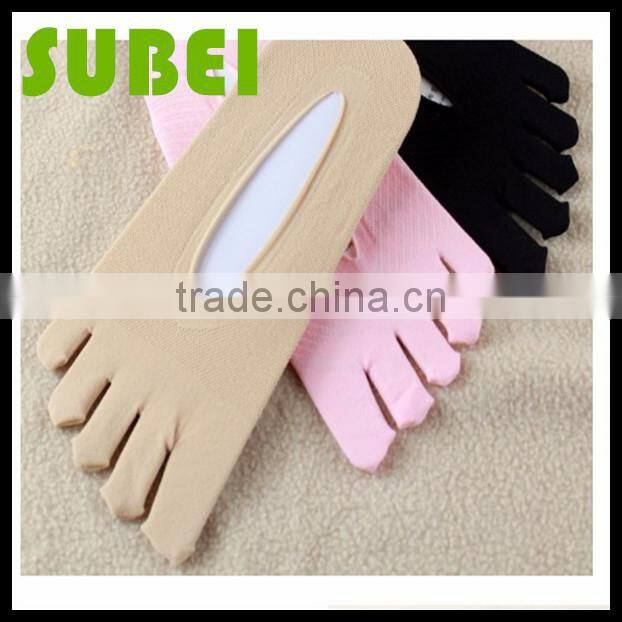 Lady summer ultra-thin five fingers silk stockings,anti-bacterial comfortable and odor-resistant stealth five toe socks