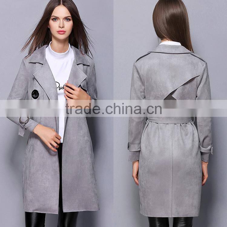 2017 latest long ladies overcoat designs women winter jacket coat with belt