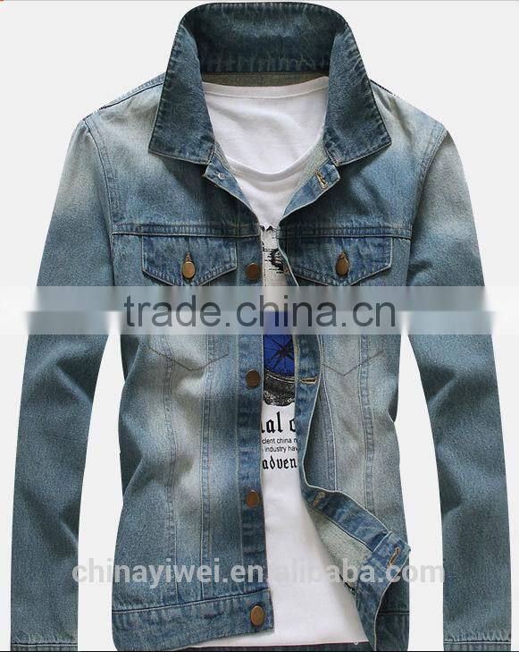 new modern style denim fabric jacket for man