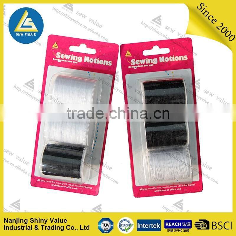 wholesale 3 rolls 100m 100% spun polyester sewing thread