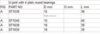 15 X 40mm universal joint ST1540 for European vehicles