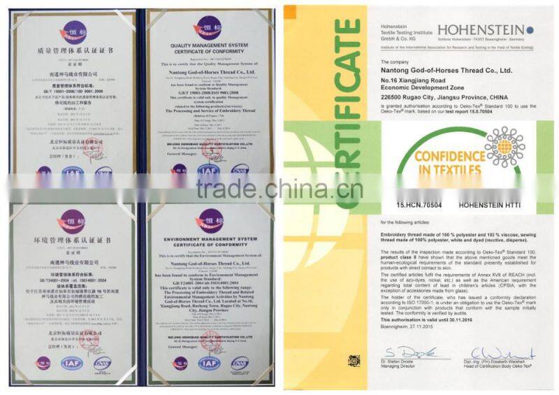 ISO9001 certified polyester yarn 32s for knitting and weaving