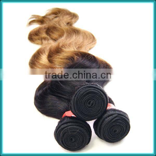 Alibaba Two Tone Ombre Hair Weaves 100% Human Braiding Hair Brazilian Remy Hair Body Wave Extension New Fashion For Your Beauty