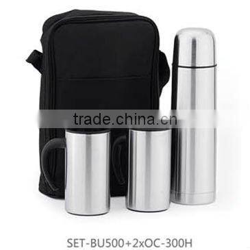 18/8 set of stainless steel vaccum flask