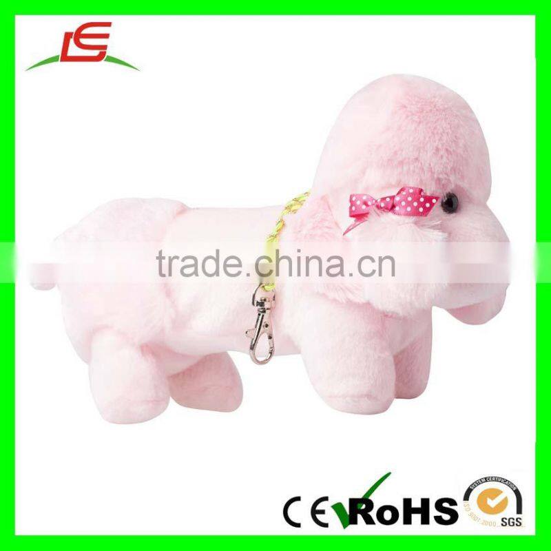 E302 Poodle Fluffy Animal Pen Holder Plush Dog Pencil Case