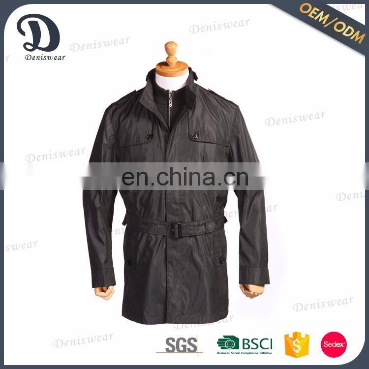 Professional man fashion jacket bomber jacket with belt