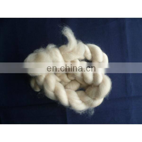 Sharrefun fine dehaired and carded 100% Cashmere Tops Ivory 16.5mic/46mm